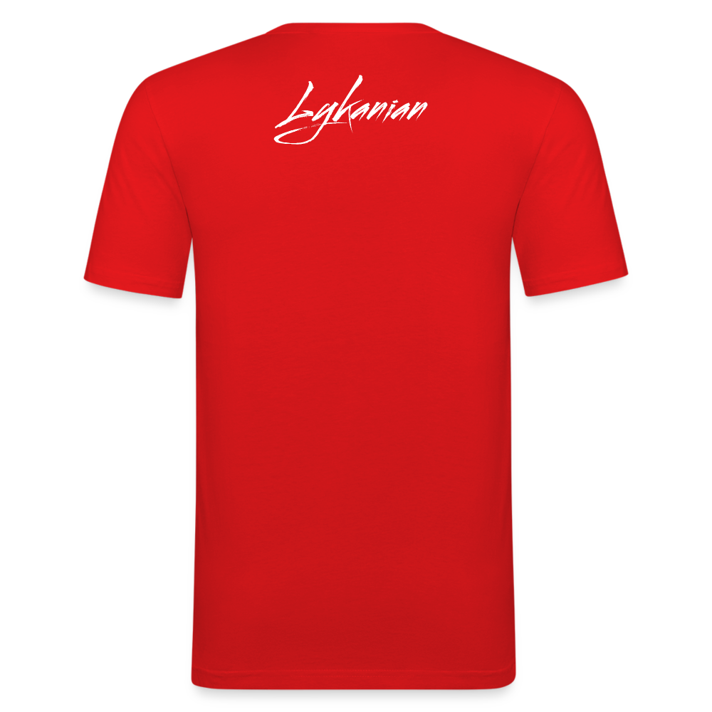 Let´s conquer. Slim Fit T-Shirt - Rot