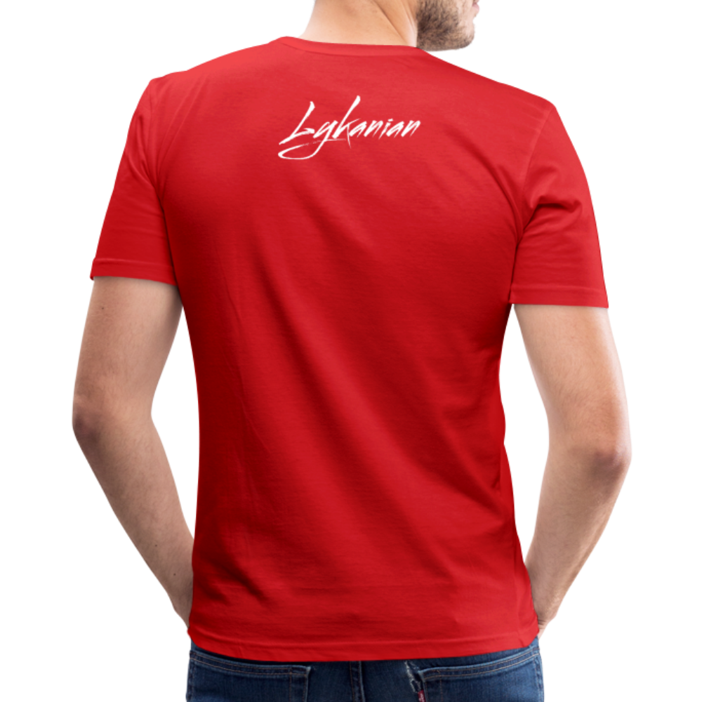 Let´s conquer. Slim Fit T-Shirt - Rot