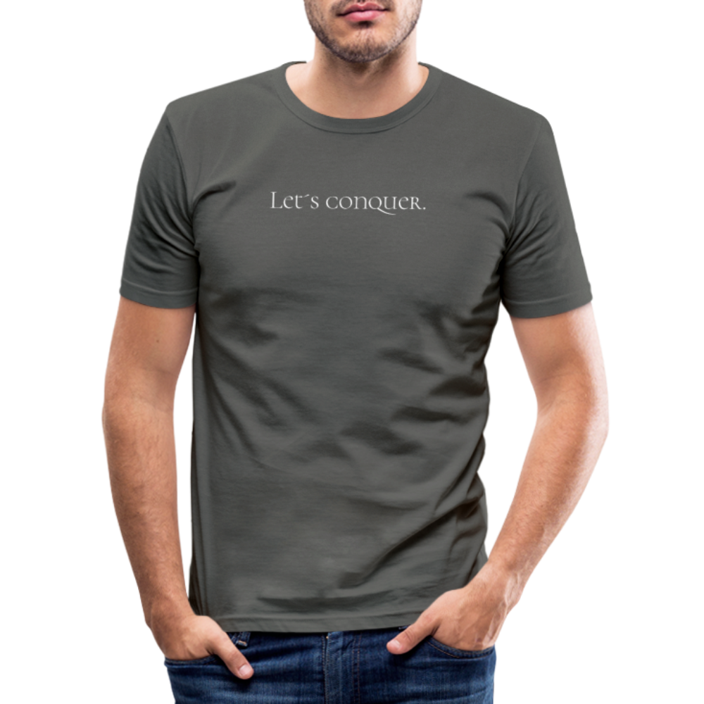 Let´s conquer. Slim Fit T-Shirt - Graphite