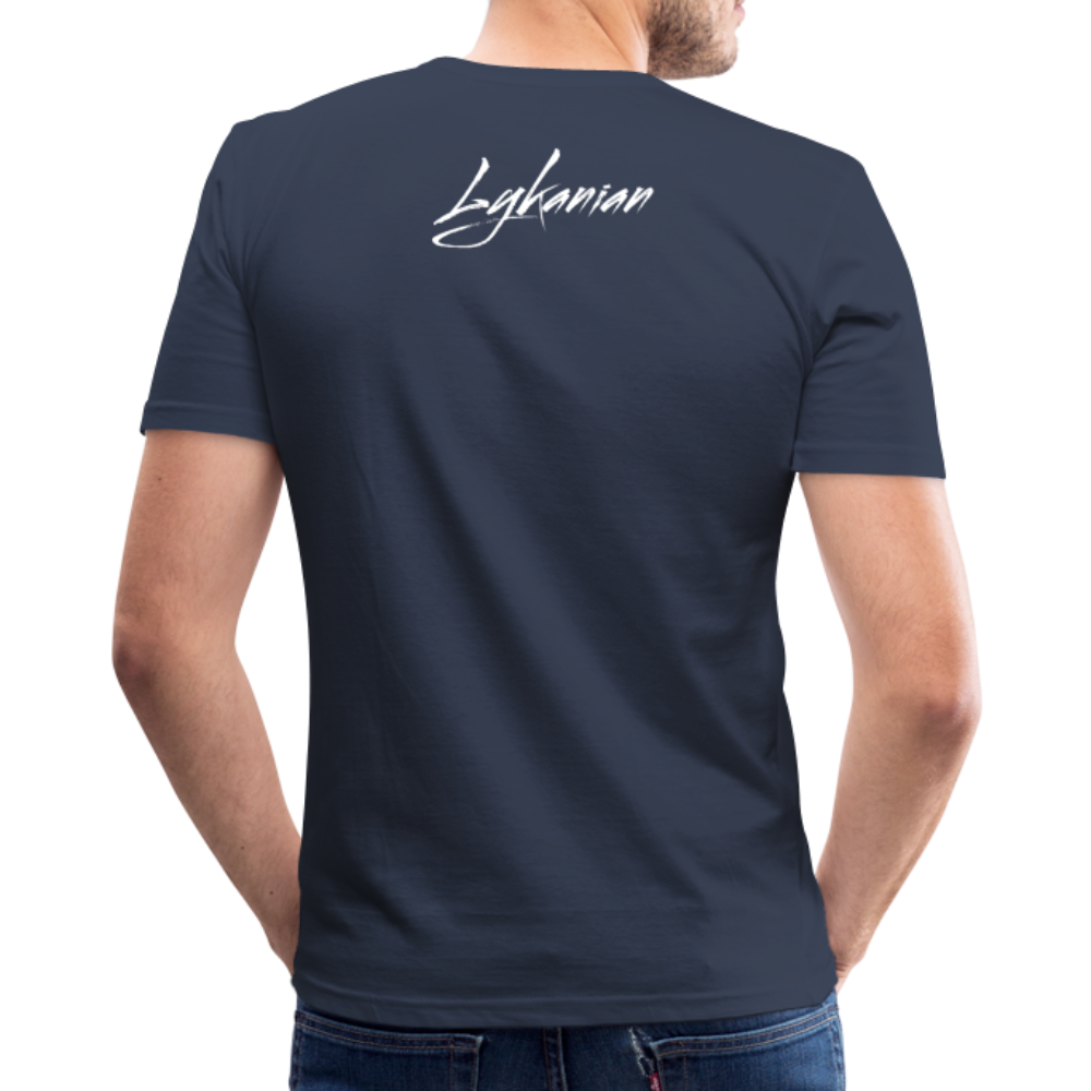 Let´s conquer. Slim Fit T-Shirt - Navy