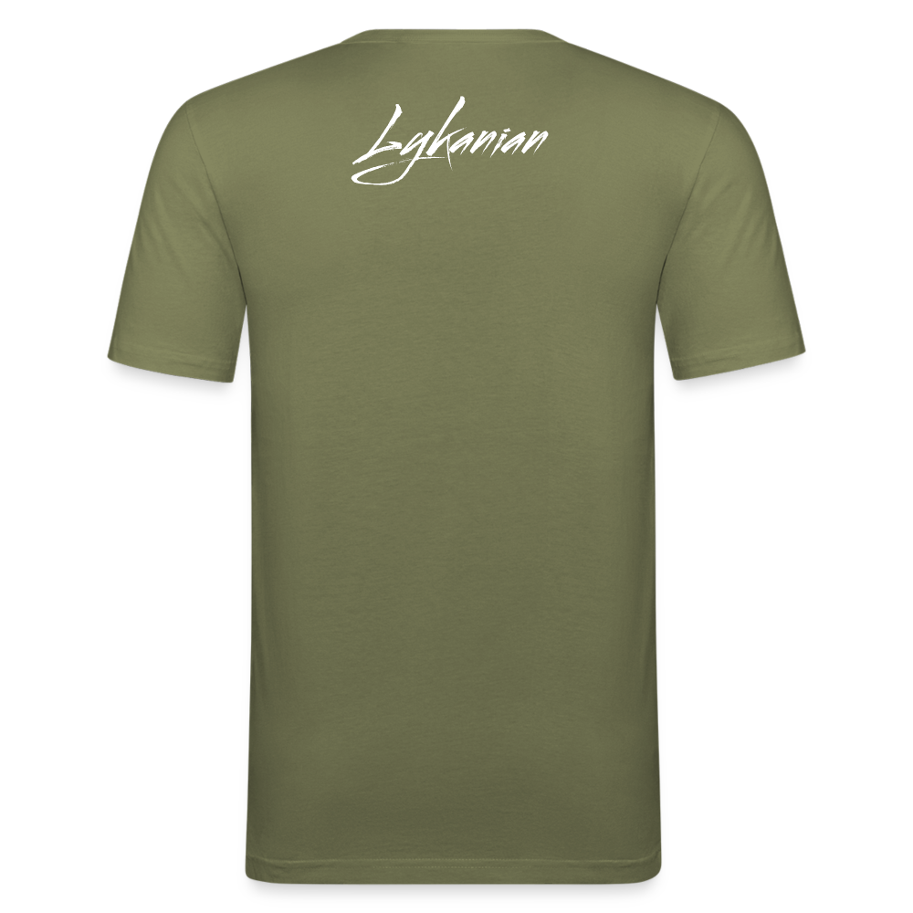 Let´s conquer. Slim Fit T-Shirt - Khaki Grün