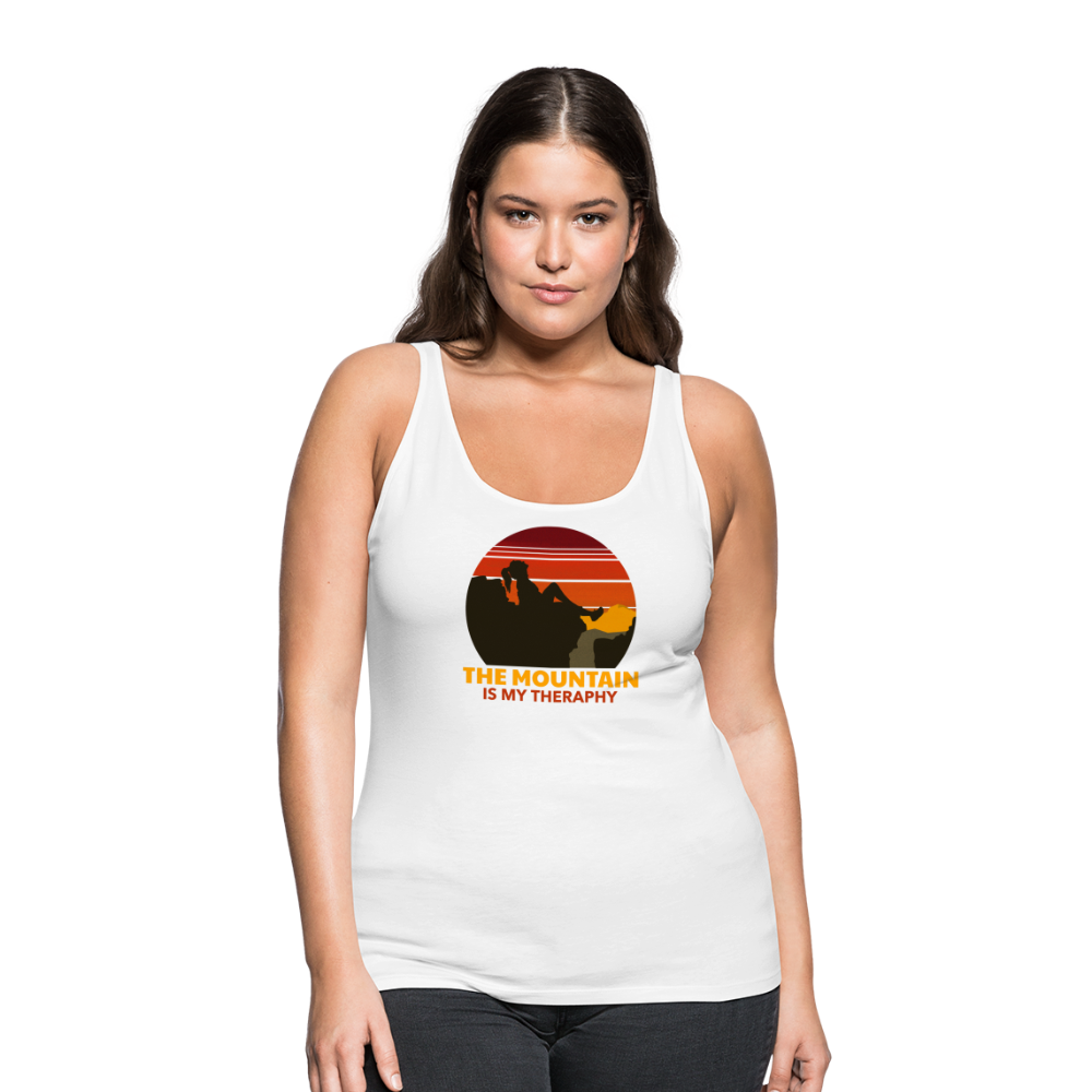Frauen Tank Top "Mountain-Therapy" - weiß