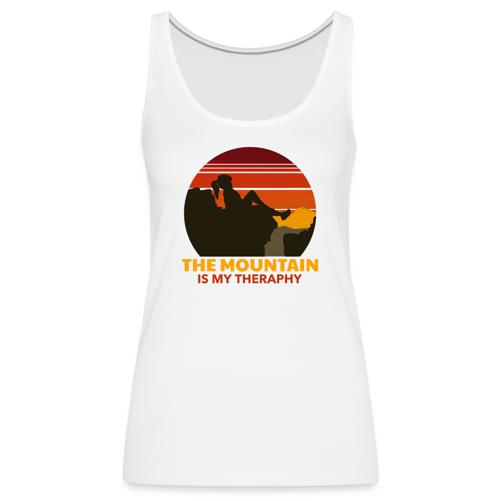 Frauen Tank Top "Mountain-Therapy" - weiß