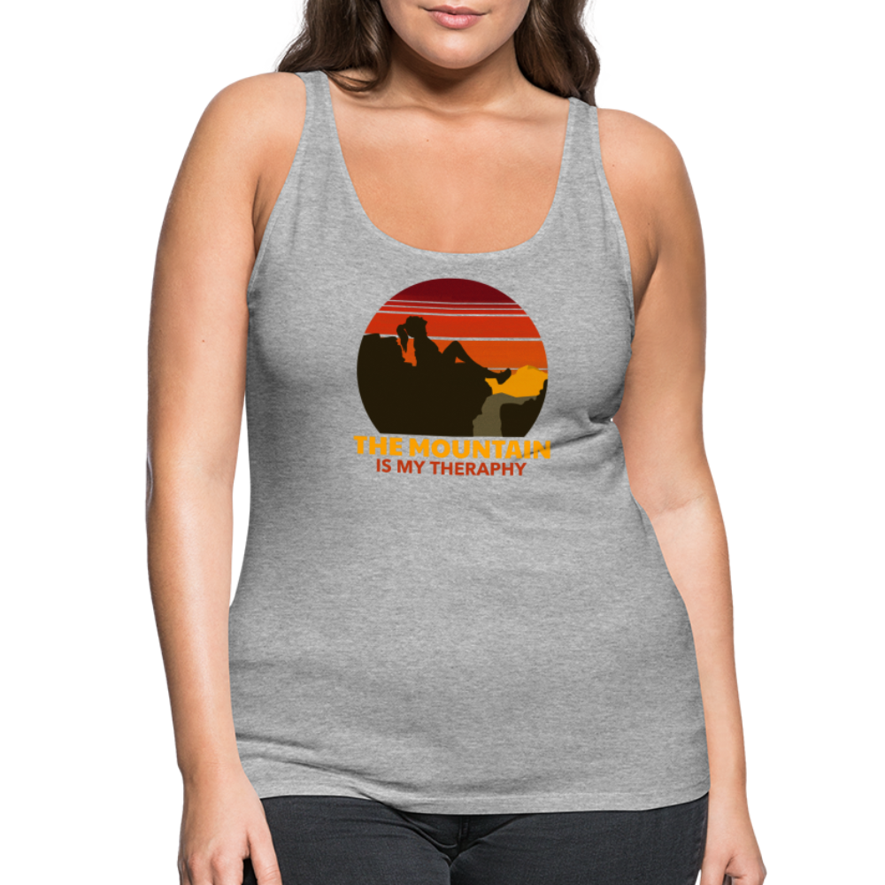 Frauen Tank Top "Mountain-Therapy" - Grau meliert