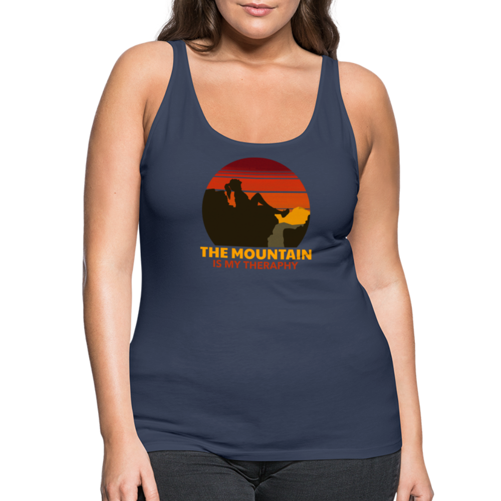 Frauen Tank Top "Mountain-Therapy" - Navy