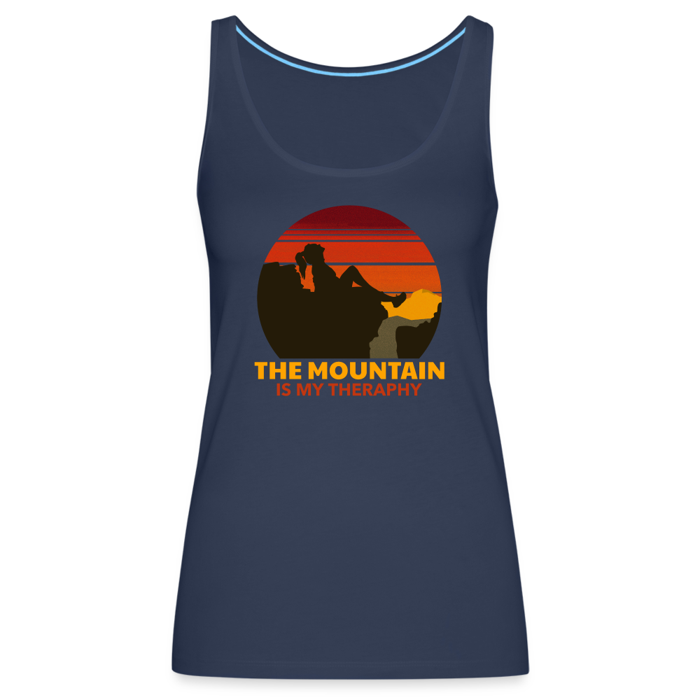 Frauen Tank Top "Mountain-Therapy" - Navy