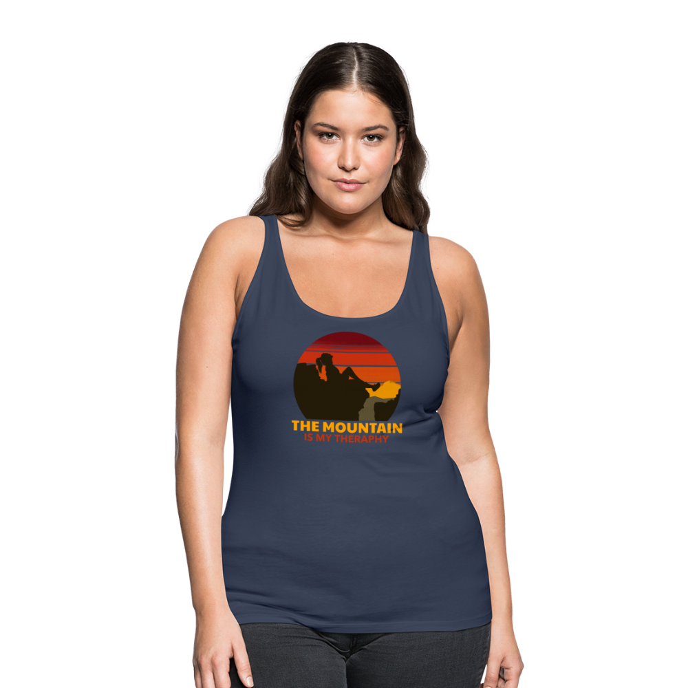 Frauen Tank Top "Mountain-Therapy" - Navy