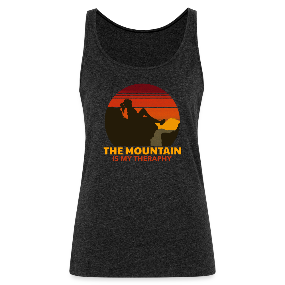 Frauen Tank Top "Mountain-Therapy" - Anthrazit