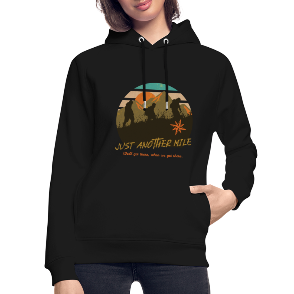 Unisex Bio-Hoodie "Just another Mile" - Schwarz