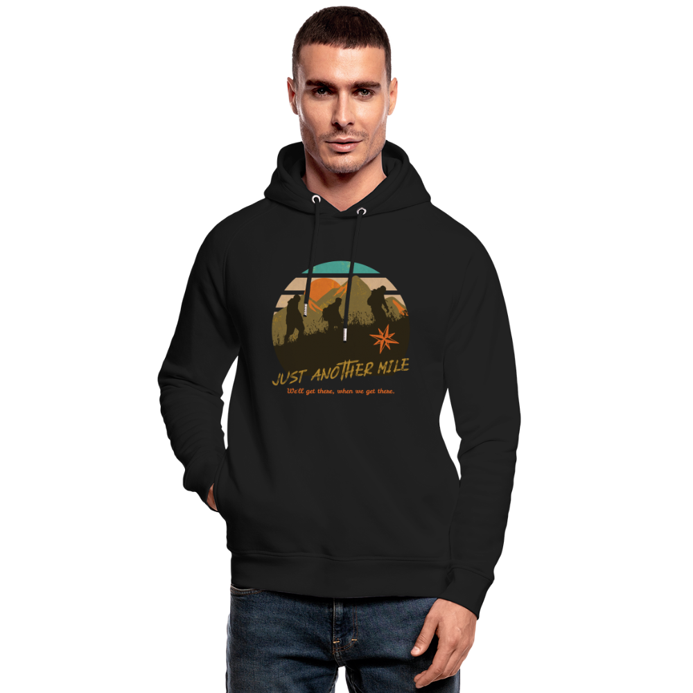 Unisex Bio-Hoodie "Just another Mile" - Schwarz