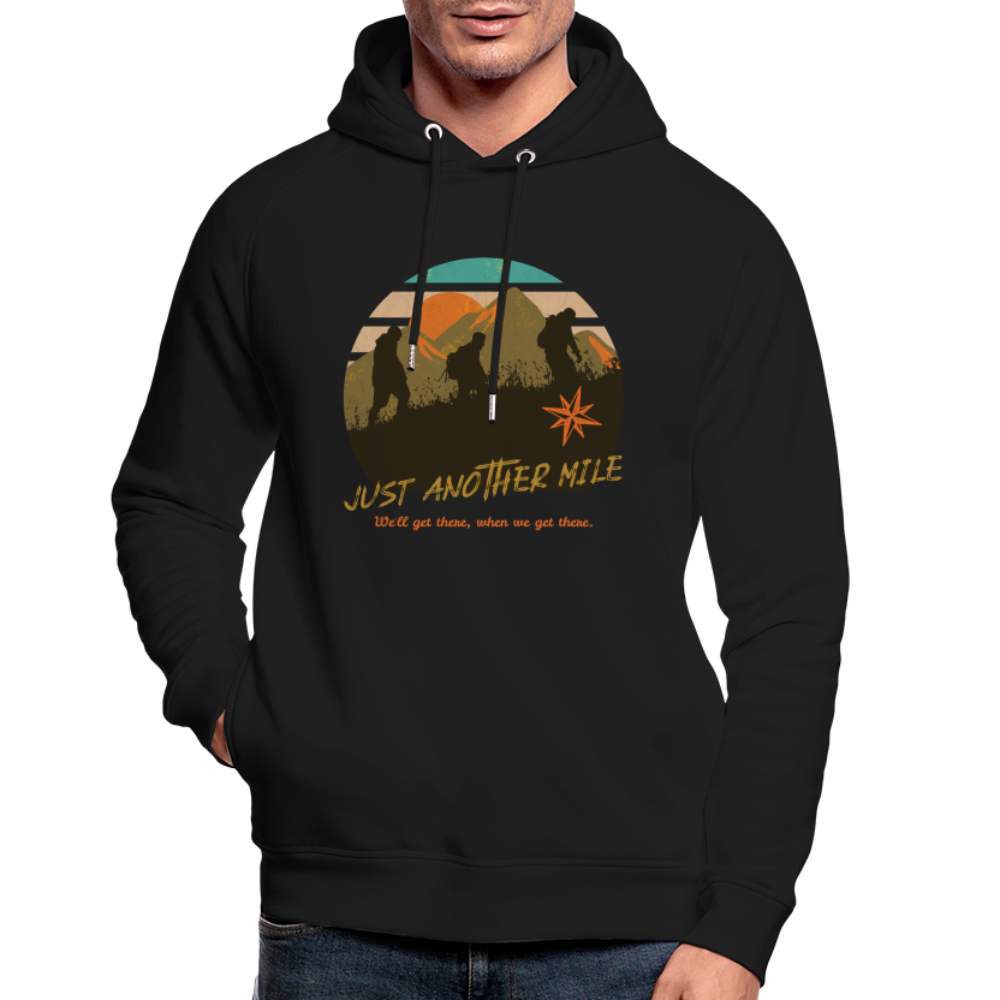 Unisex Bio-Hoodie "Just another Mile" - Schwarz