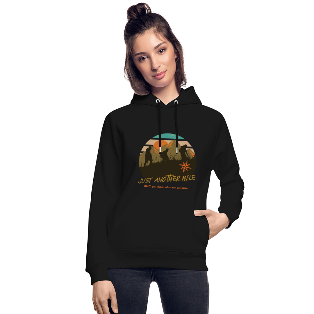 Unisex Bio-Hoodie "Just another Mile" - Schwarz