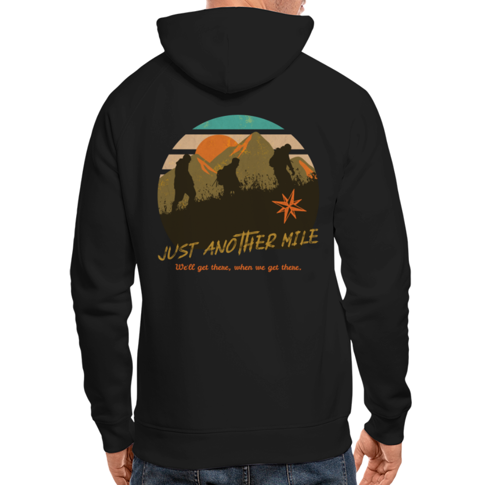 Unisex Bio-Hoodie "Just another Mile" - Schwarz