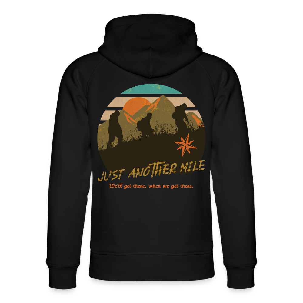 Unisex Bio-Hoodie "Just another Mile" - Schwarz