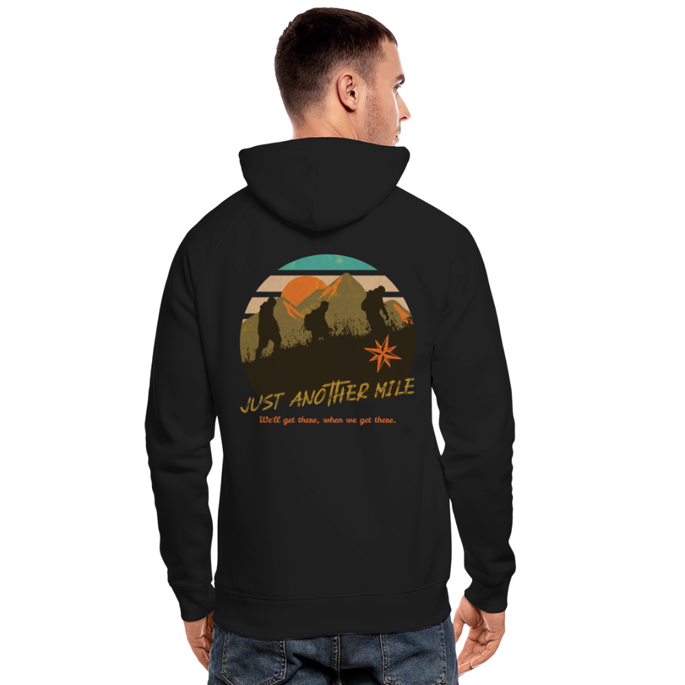 Unisex Bio-Hoodie "Just another Mile" - Schwarz