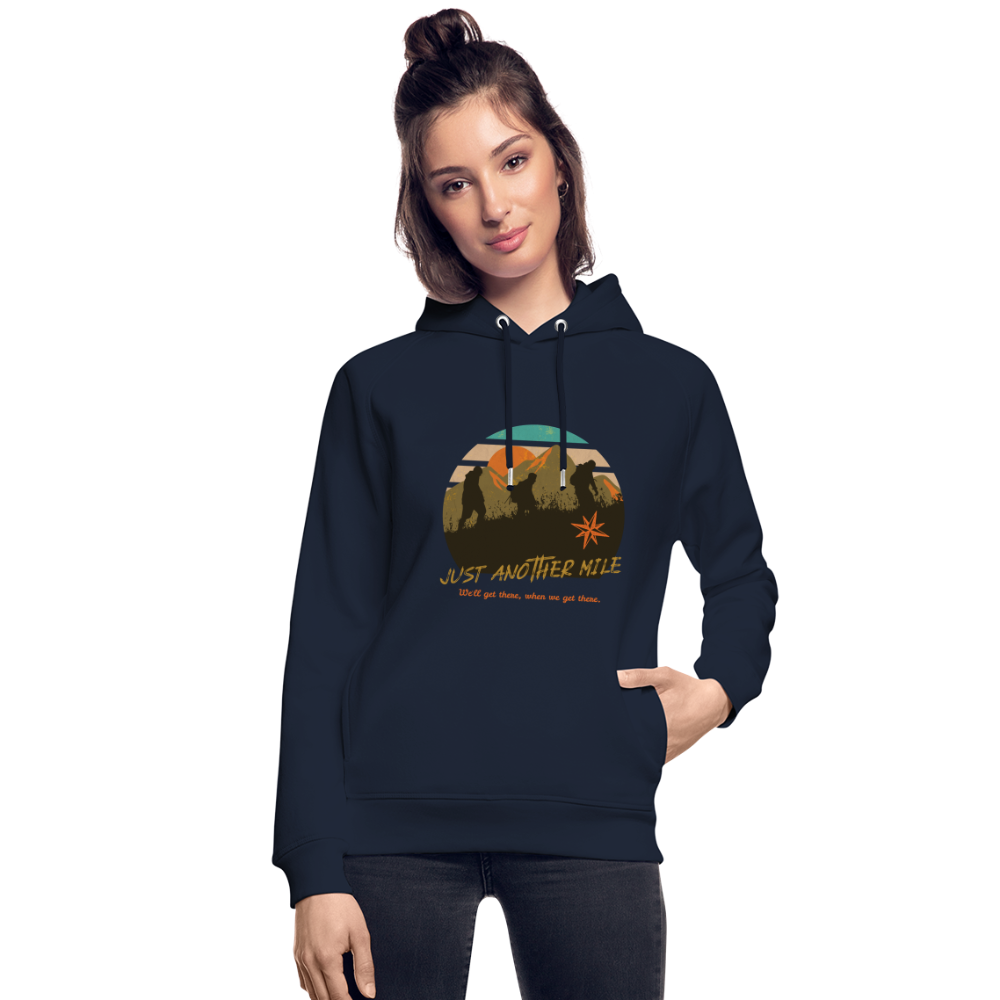 Unisex Bio-Hoodie "Just another Mile" - Navy