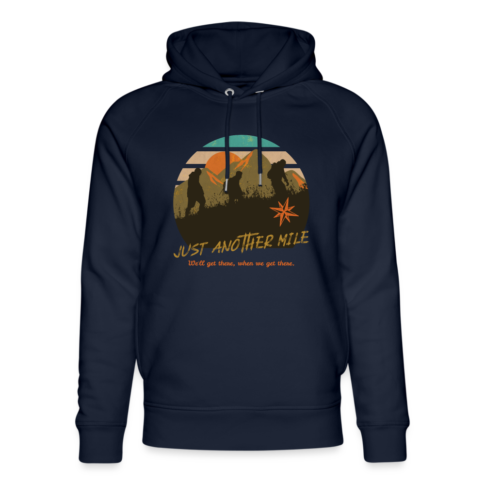 Unisex Bio-Hoodie "Just another Mile" - Navy