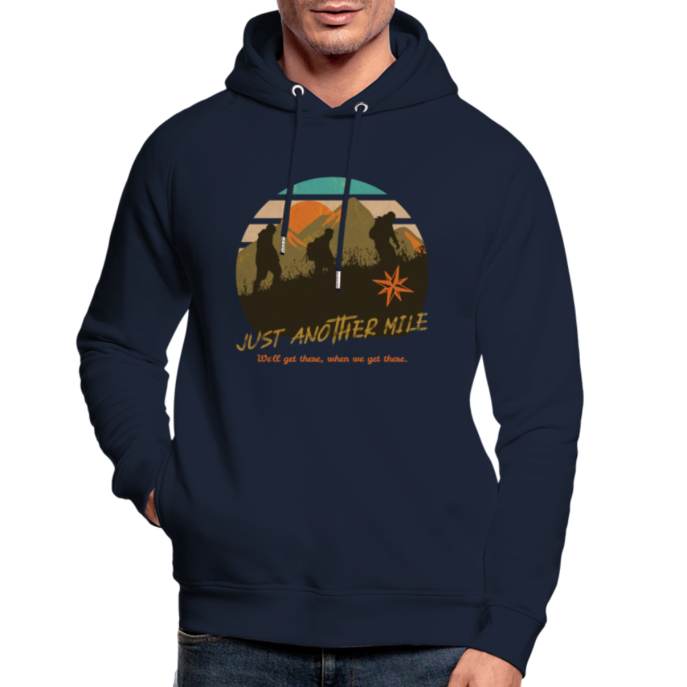 Unisex Bio-Hoodie "Just another Mile" - Navy