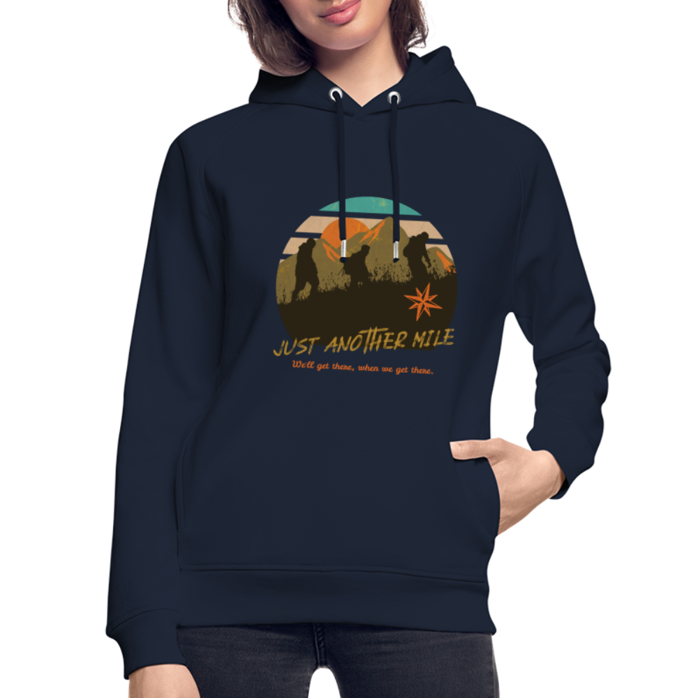 Unisex Bio-Hoodie "Just another Mile" - Navy