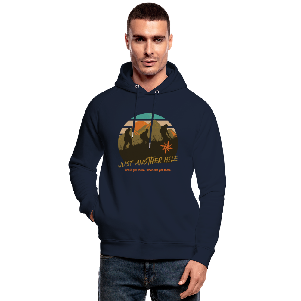 Unisex Bio-Hoodie "Just another Mile" - Navy