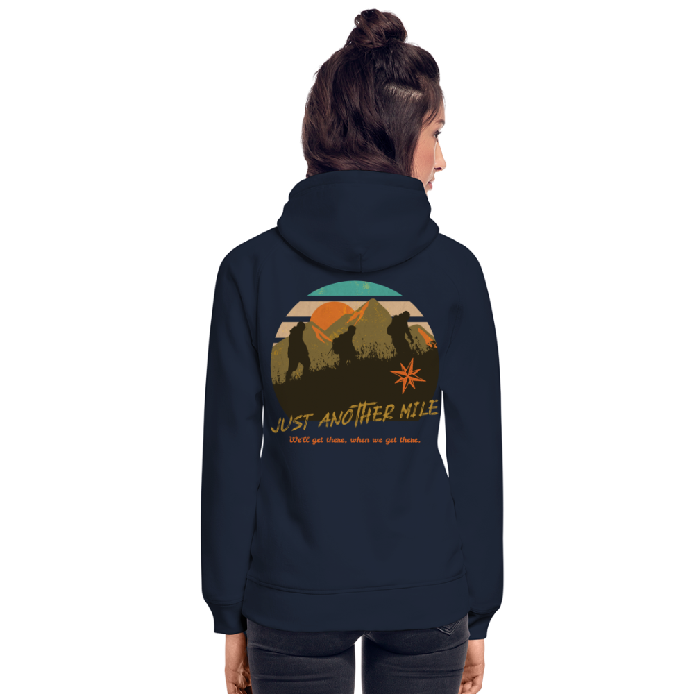 Unisex Bio-Hoodie "Just another Mile" - Navy