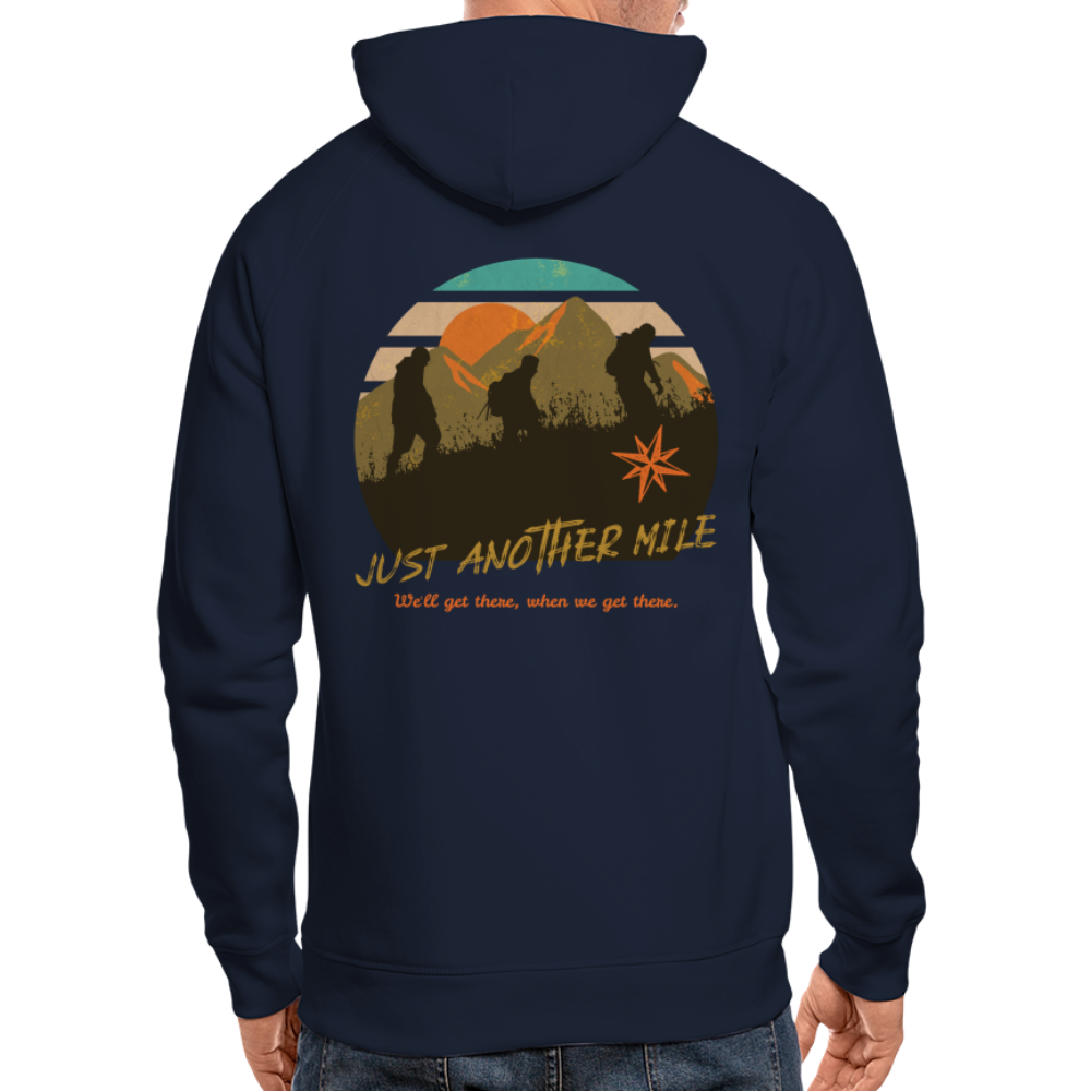 Unisex Bio-Hoodie "Just another Mile" - Navy