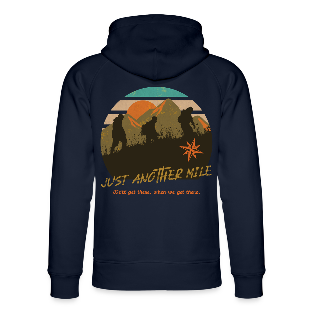 Unisex Bio-Hoodie "Just another Mile" - Navy