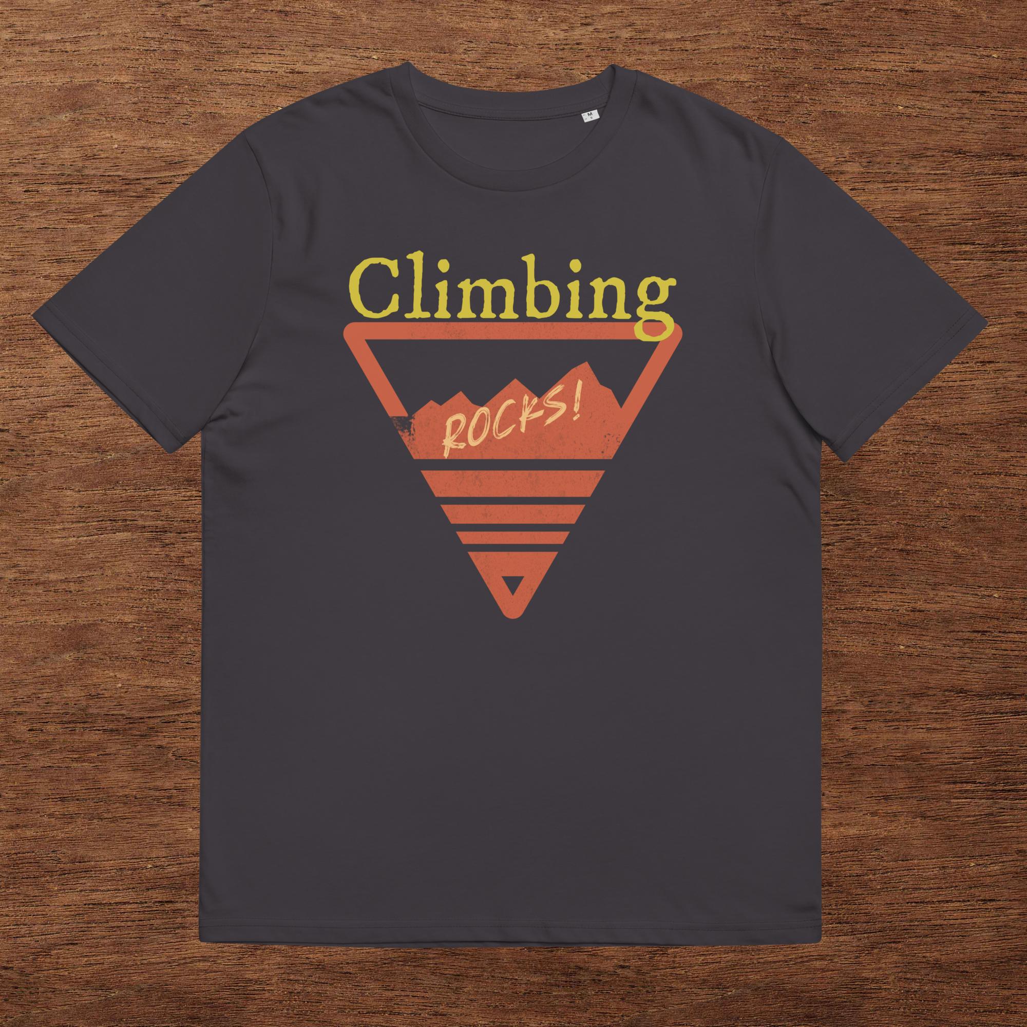 Unisex-Bio-Baumwoll-T-Shirt "Climbing Rocks!"