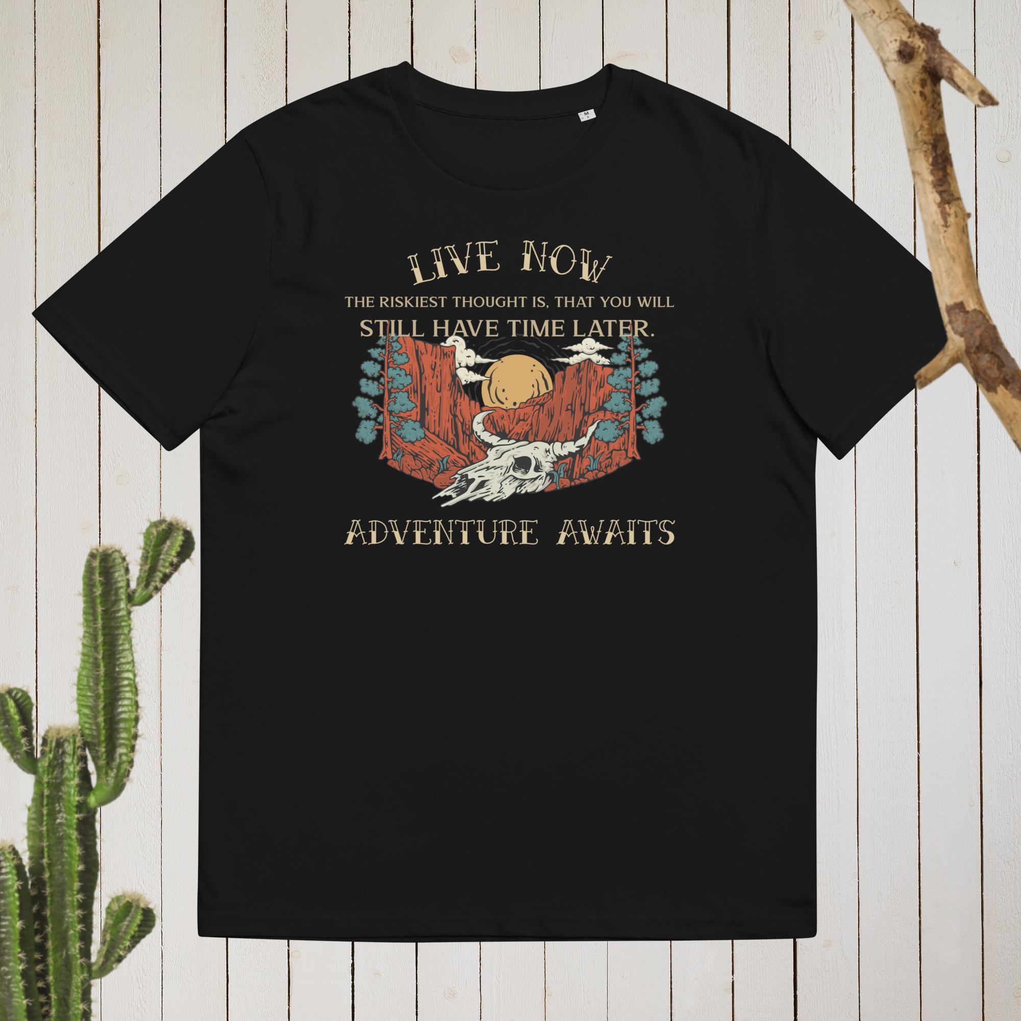 Unisex-Bio-Baumwoll-T-Shirt "Live Now"