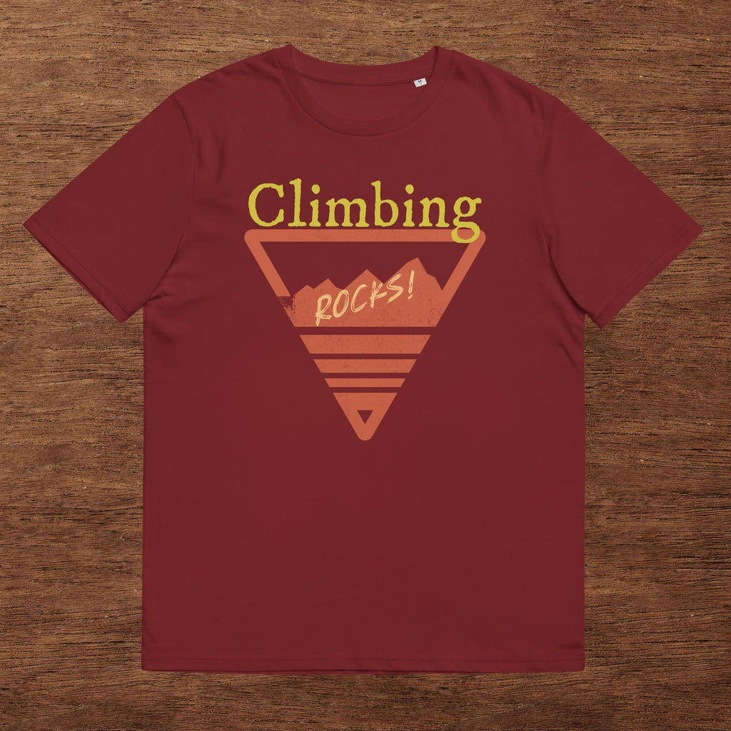Unisex-Bio-Baumwoll-T-Shirt "Climbing Rocks!"