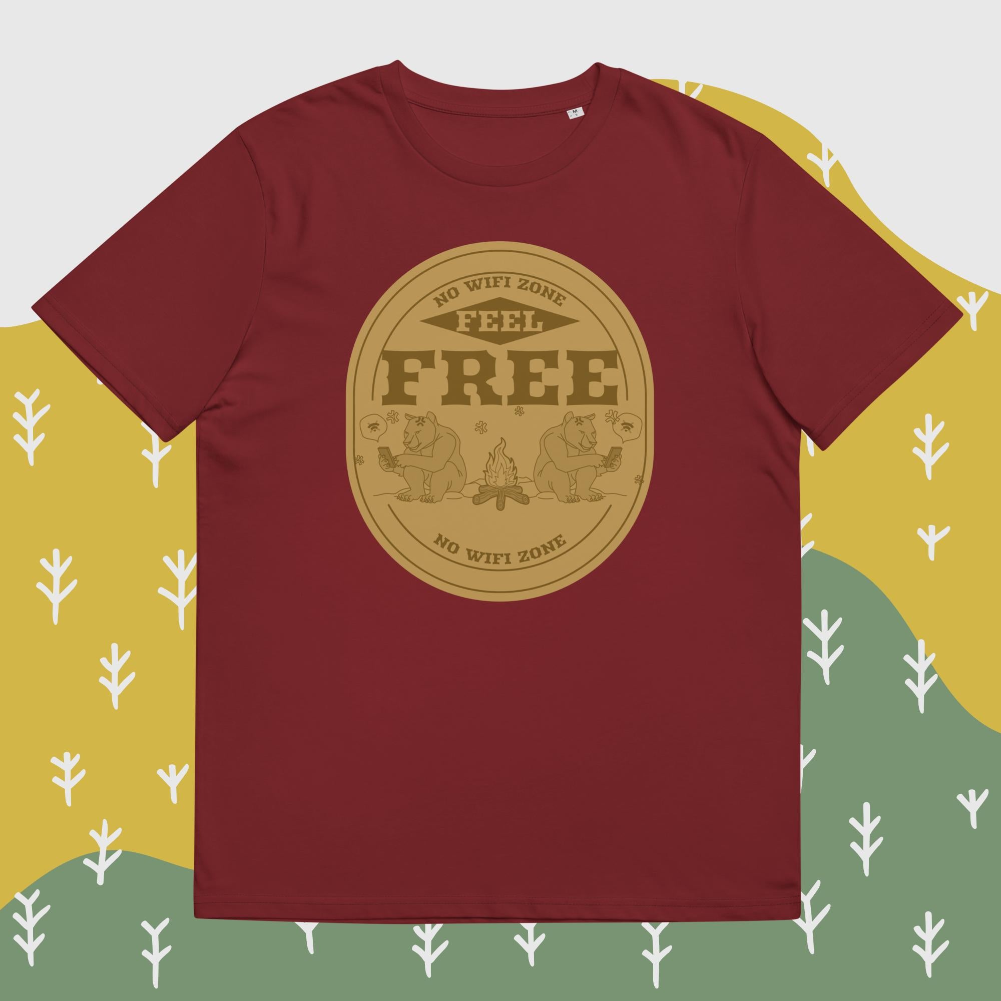 Unisex-Bio-Baumwoll-T-Shirt "No WIFI Zone"
