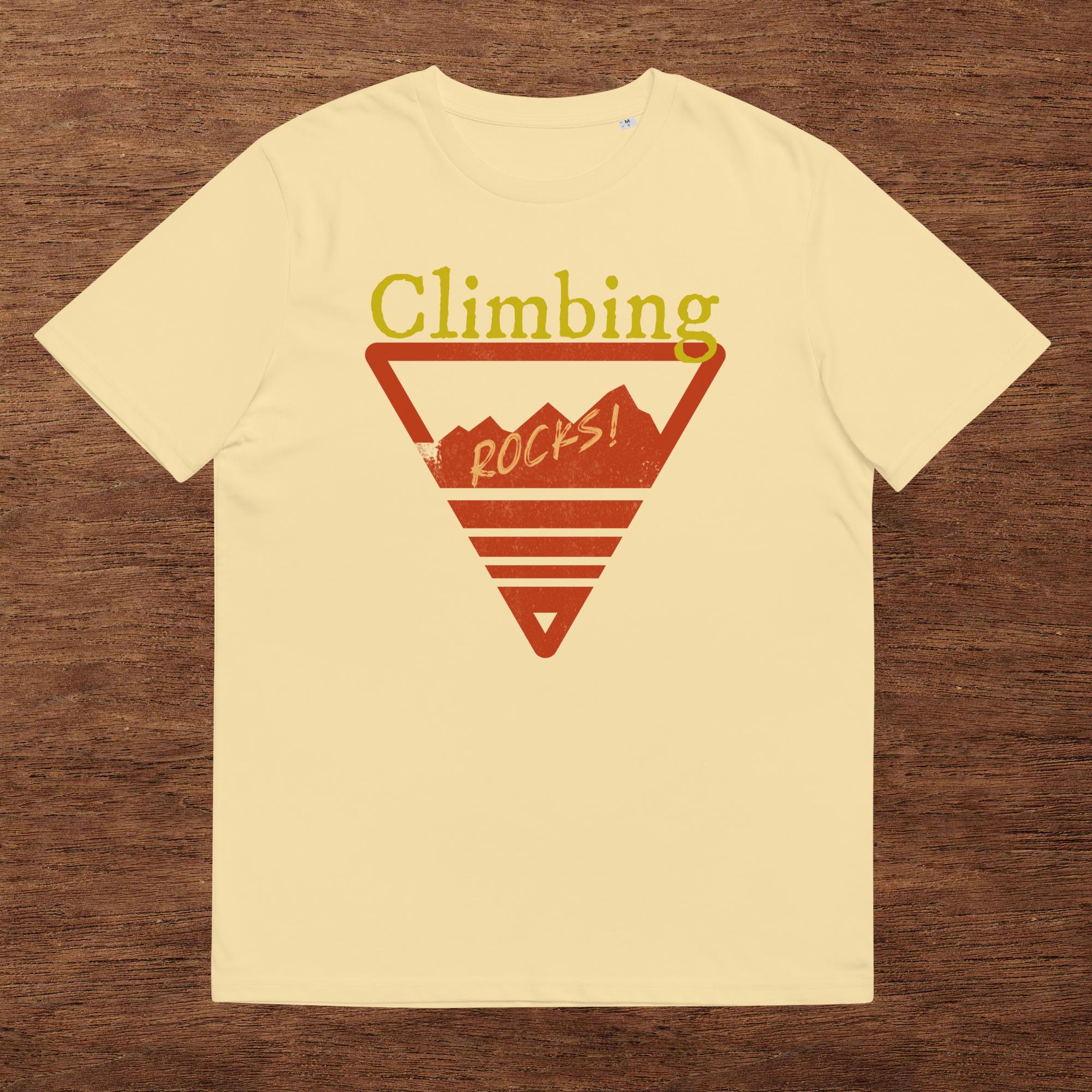 Unisex-Bio-Baumwoll-T-Shirt "Climbing Rocks!"