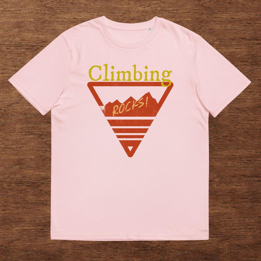 Unisex-Bio-Baumwoll-T-Shirt "Climbing Rocks!"