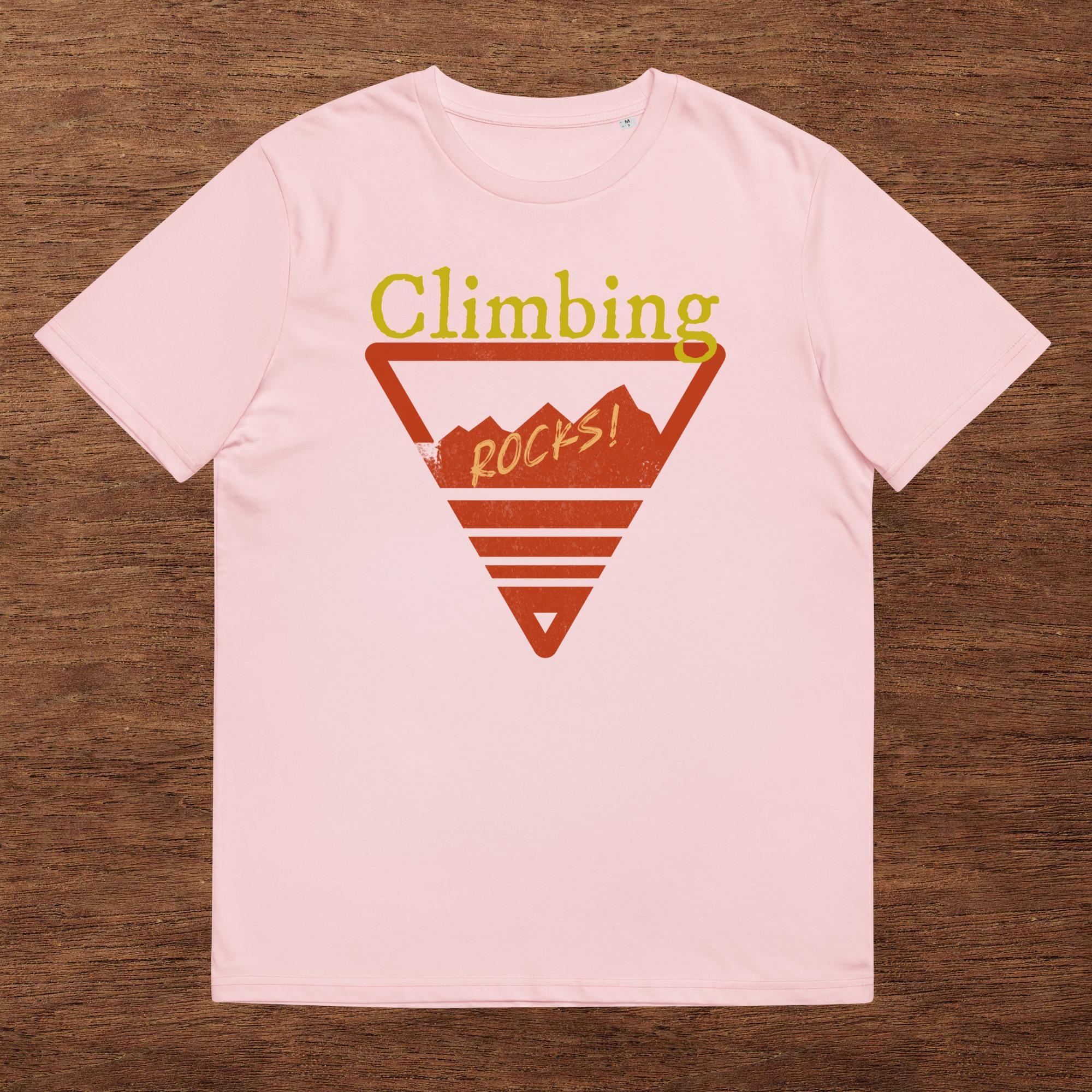 Unisex-Bio-Baumwoll-T-Shirt "Climbing Rocks!"