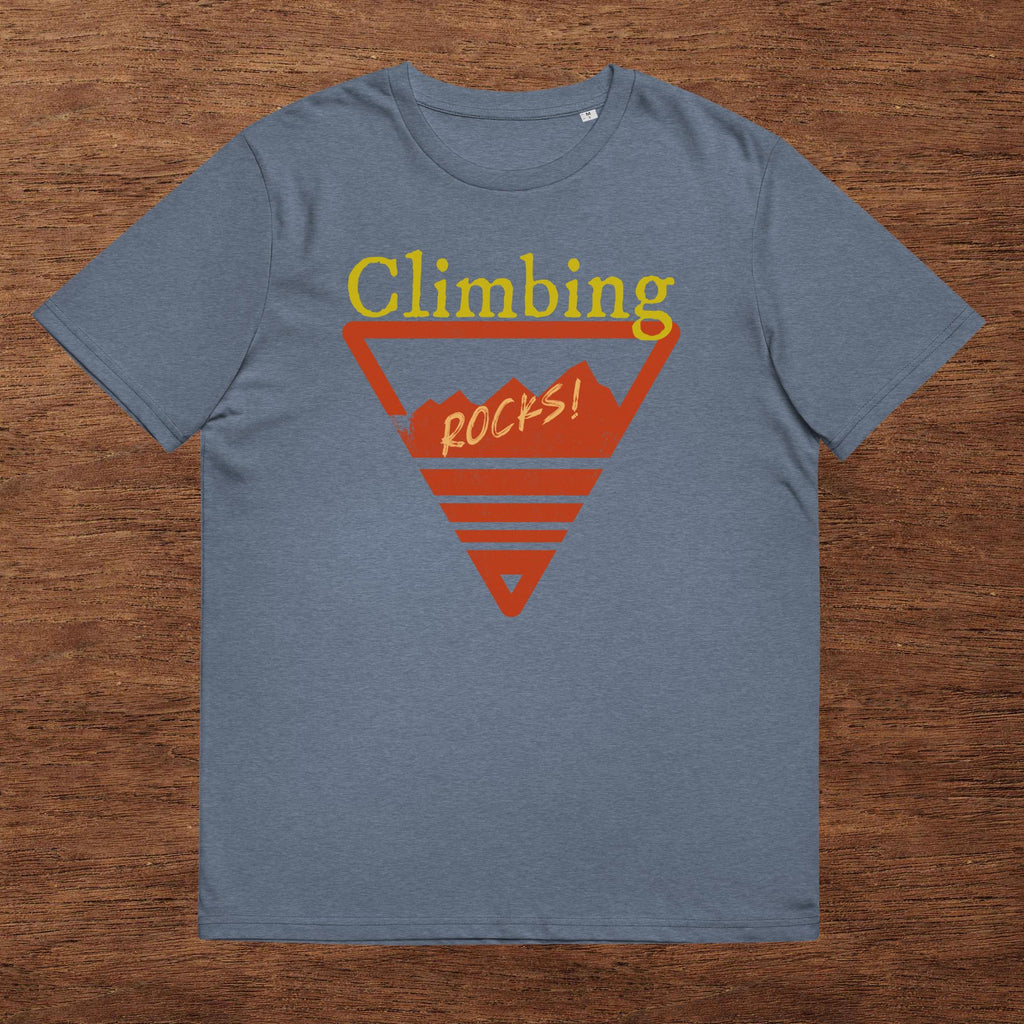 Unisex-Bio-Baumwoll-T-Shirt "Climbing Rocks!"