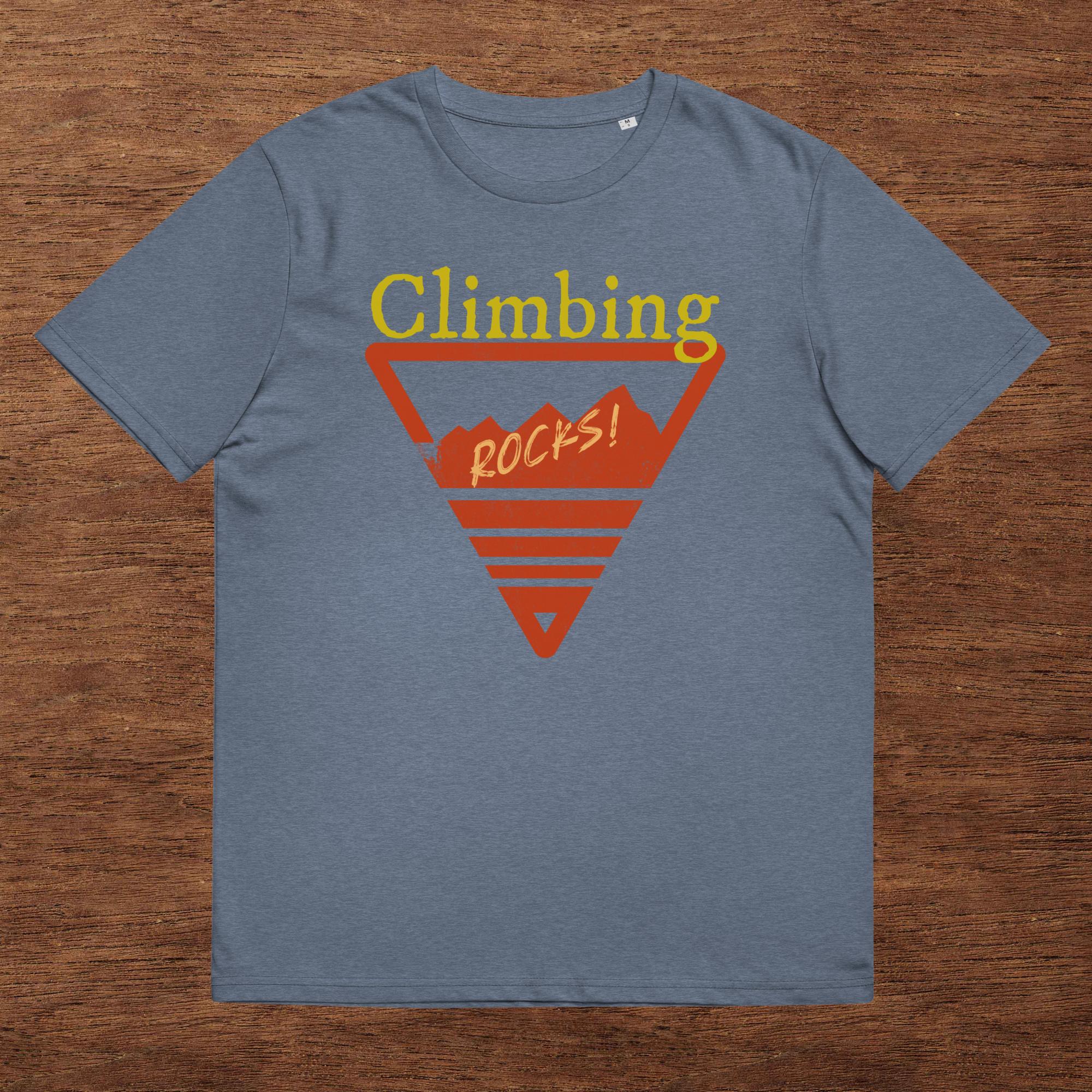 Unisex-Bio-Baumwoll-T-Shirt "Climbing Rocks!"