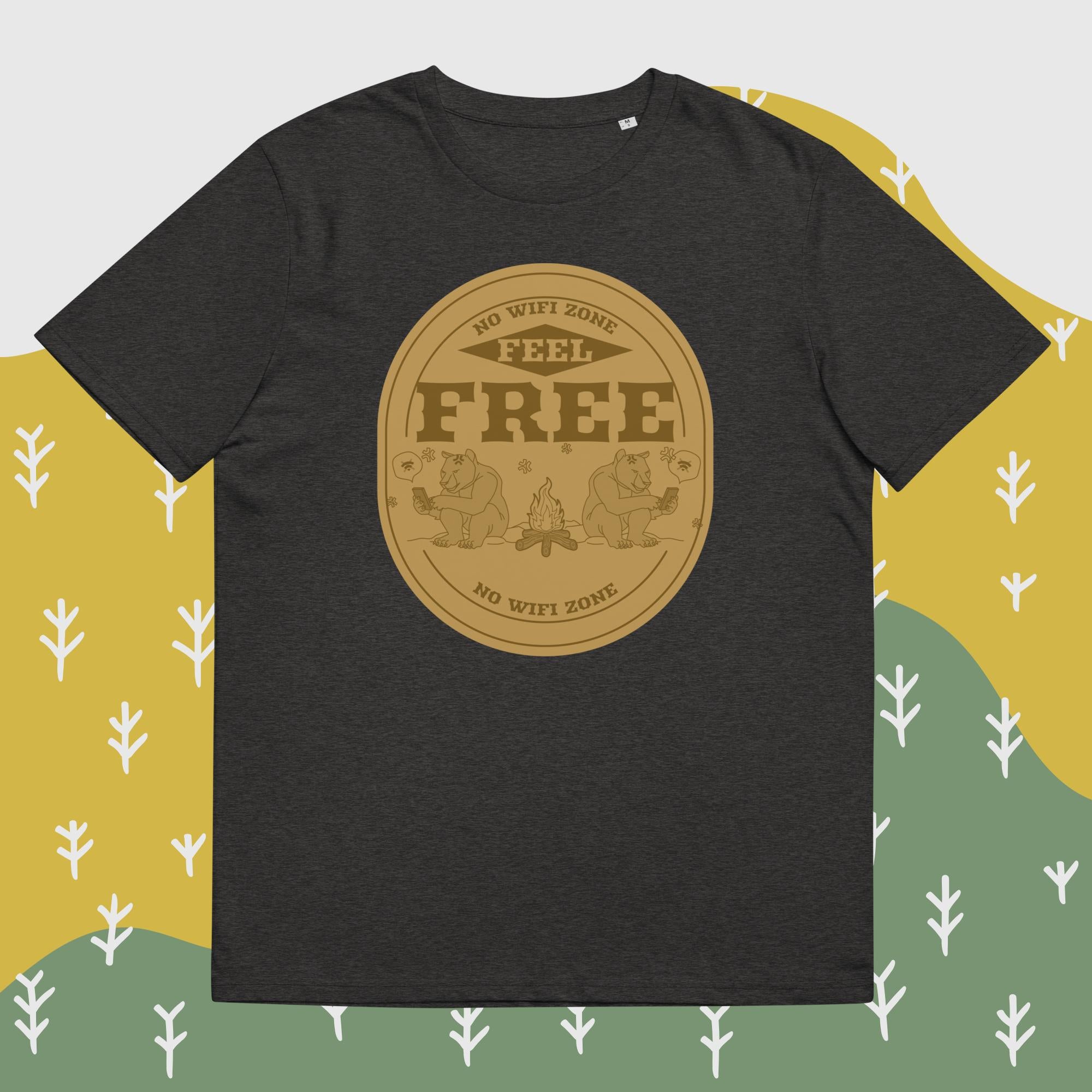 Unisex-Bio-Baumwoll-T-Shirt "No WIFI Zone"