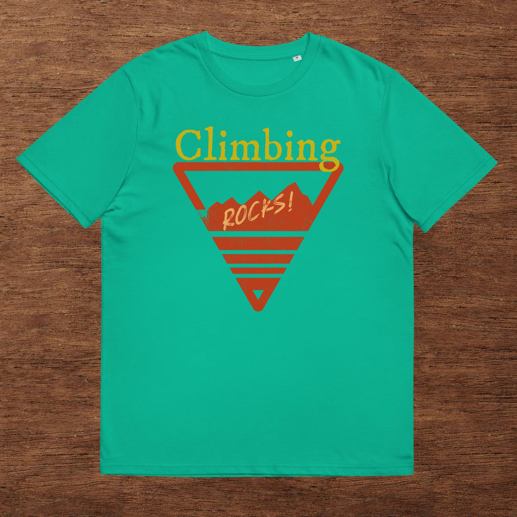 Unisex-Bio-Baumwoll-T-Shirt "Climbing Rocks!"