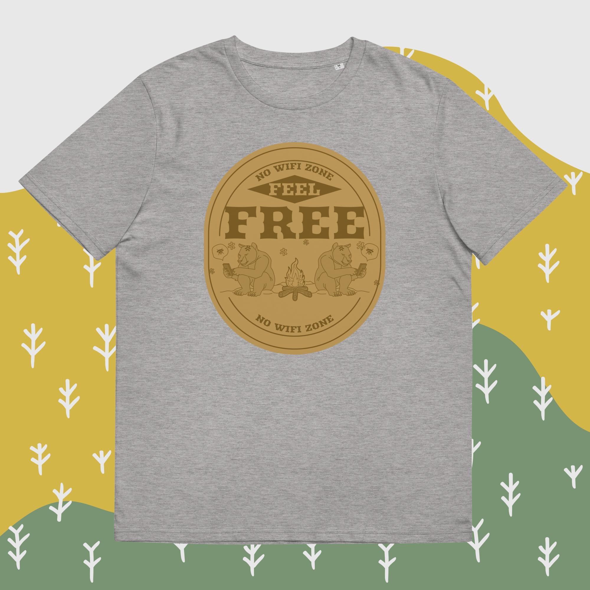Unisex-Bio-Baumwoll-T-Shirt "No WIFI Zone"