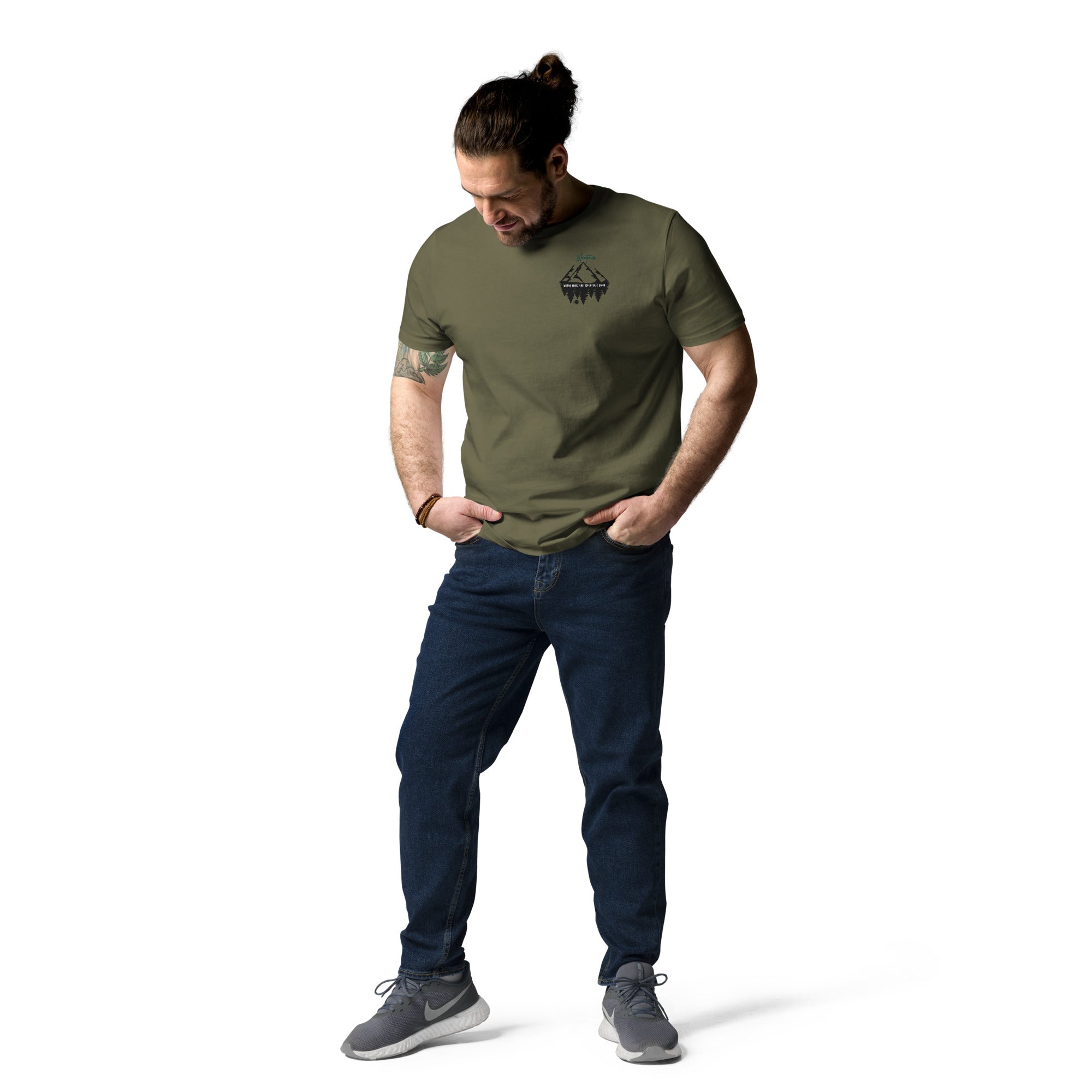 Unisex-Bio-Baumwoll-T-Shirt "Mountains"