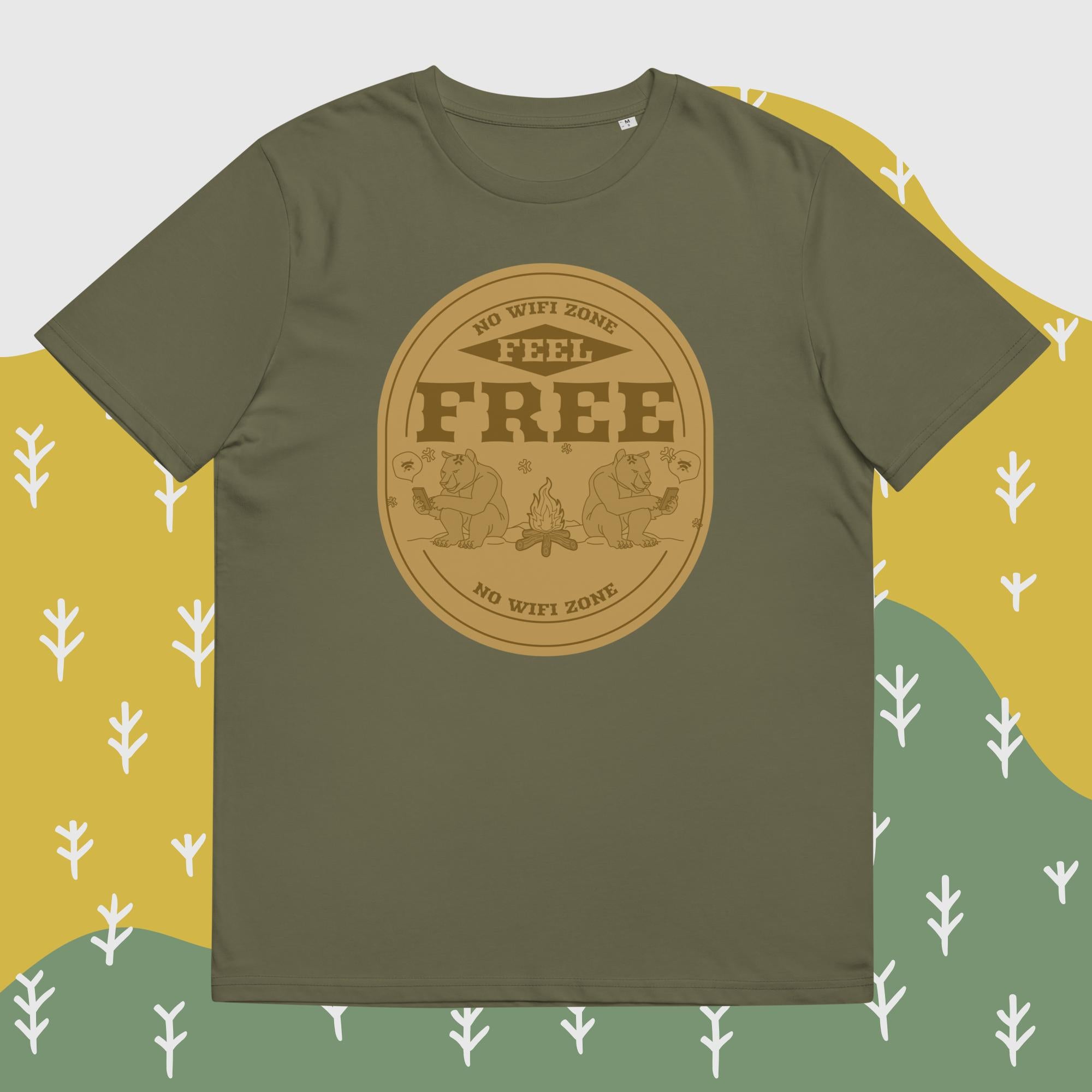 Unisex-Bio-Baumwoll-T-Shirt "No WIFI Zone"