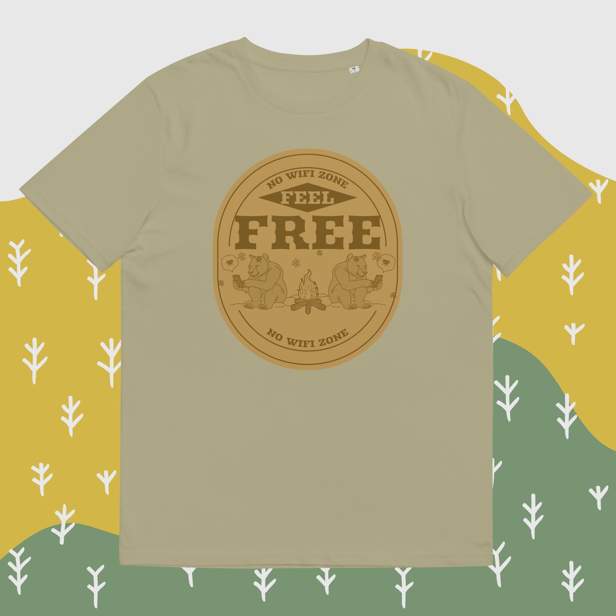 Unisex-Bio-Baumwoll-T-Shirt "No WIFI Zone"