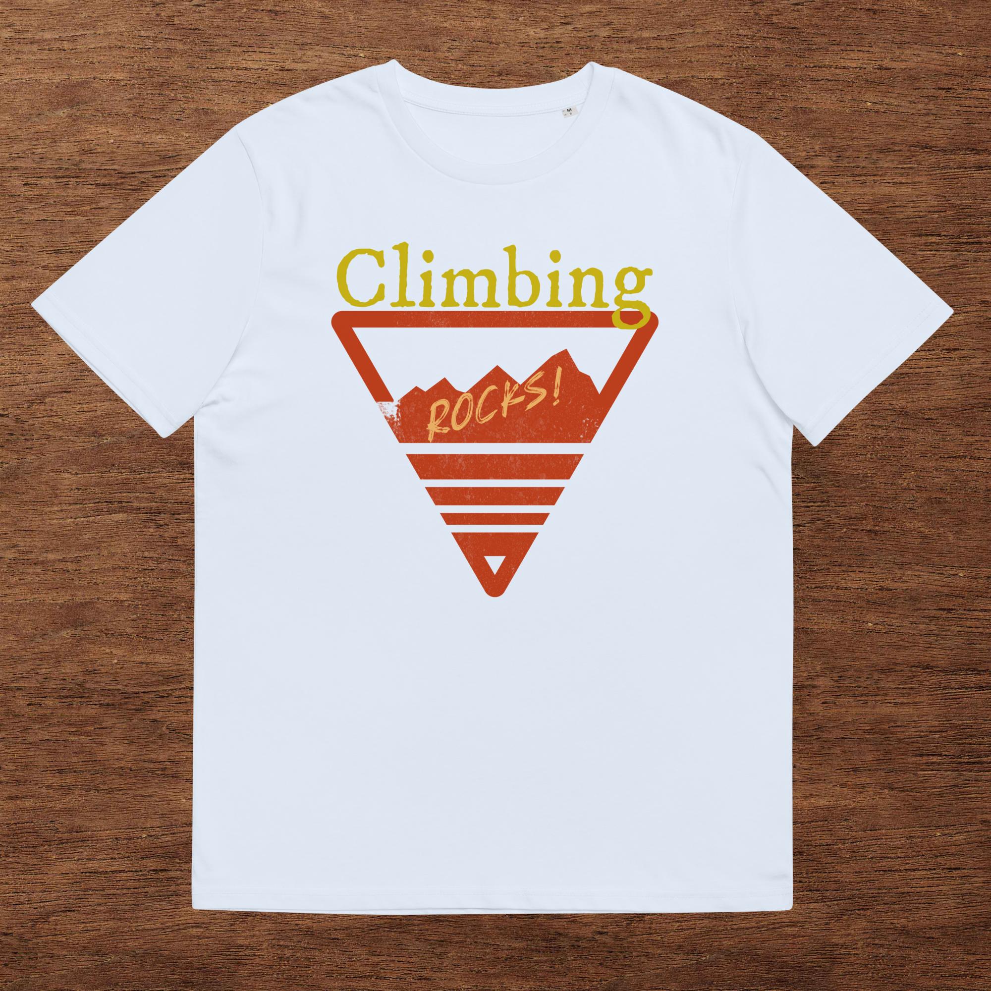 Unisex-Bio-Baumwoll-T-Shirt "Climbing Rocks!"