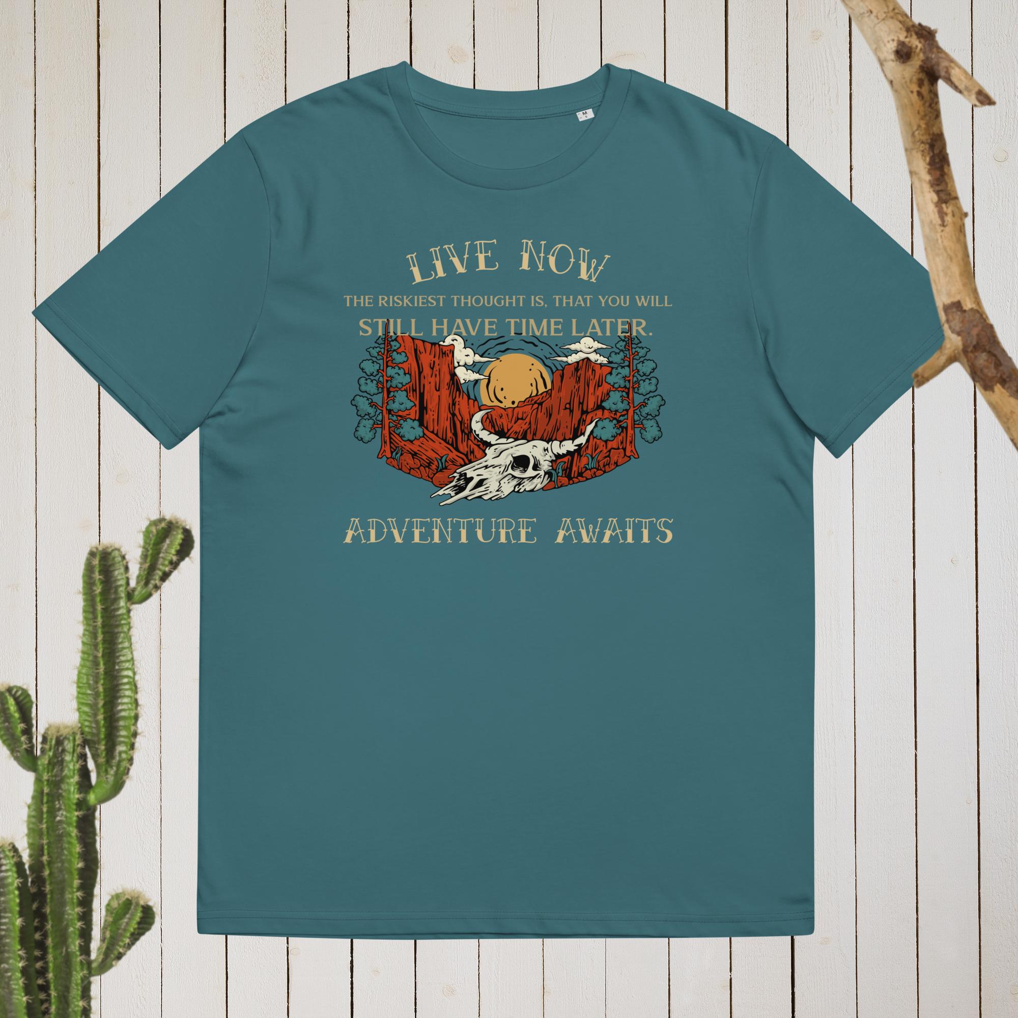 Unisex-Bio-Baumwoll-T-Shirt "Live Now"