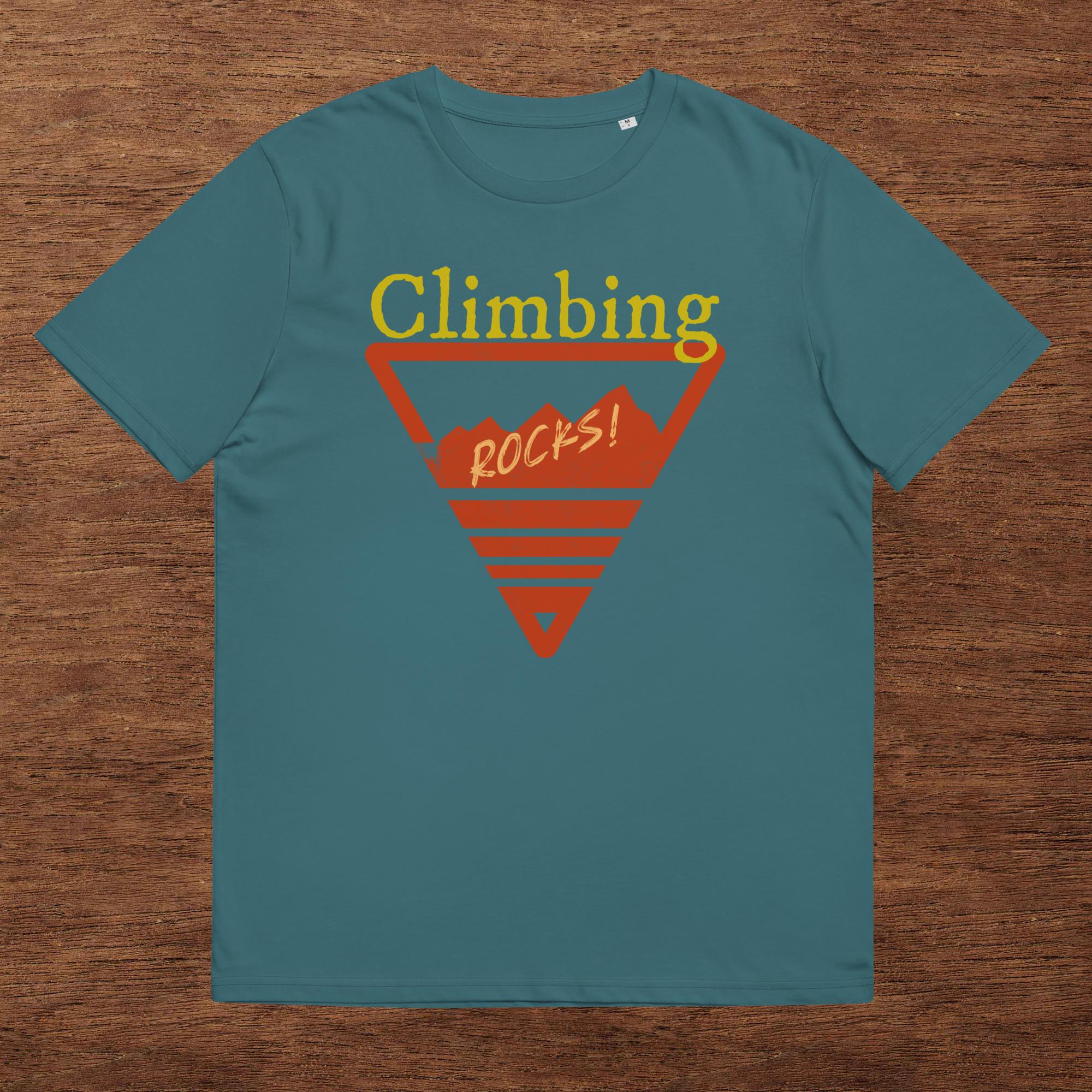 Unisex-Bio-Baumwoll-T-Shirt "Climbing Rocks!"