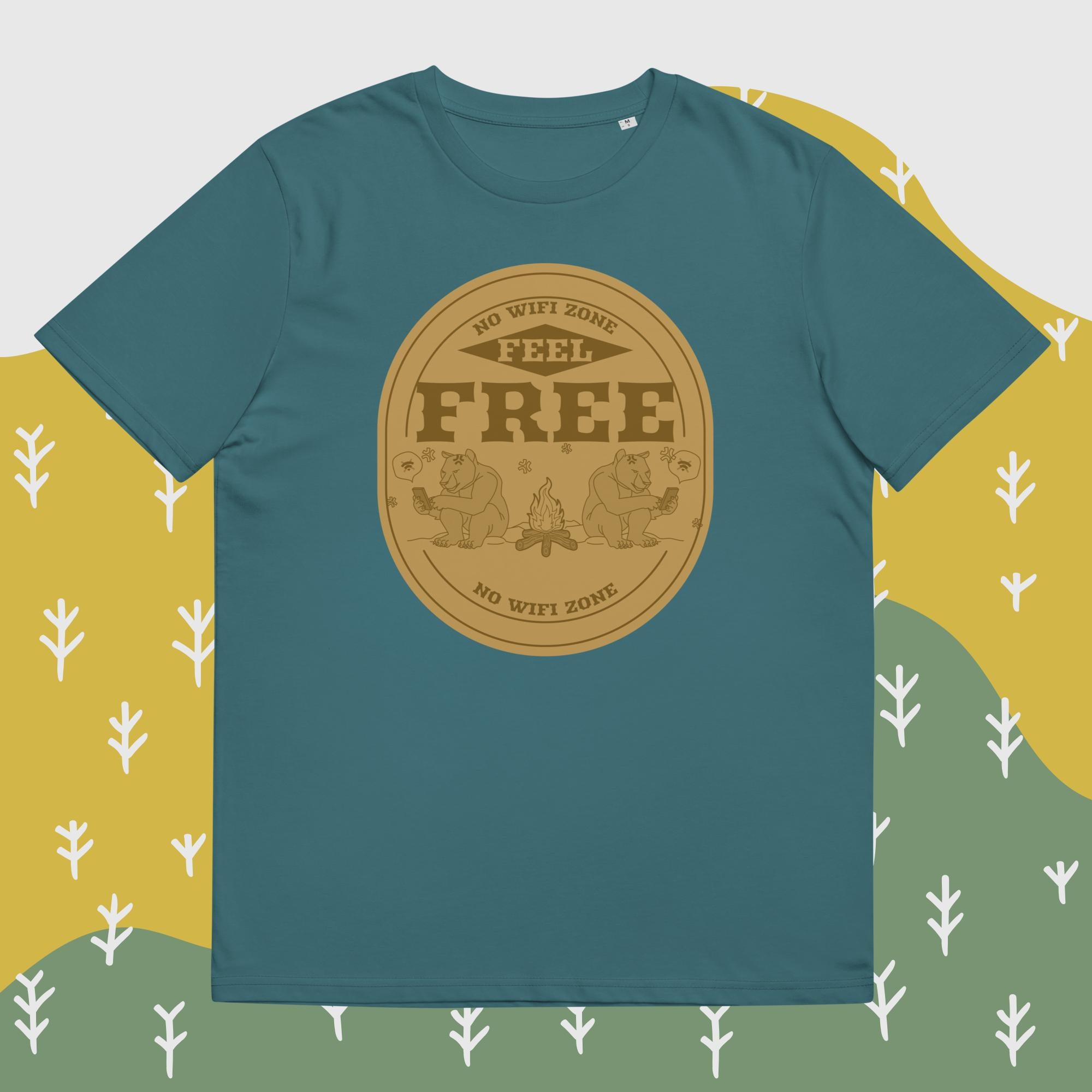 Unisex-Bio-Baumwoll-T-Shirt "No WIFI Zone"