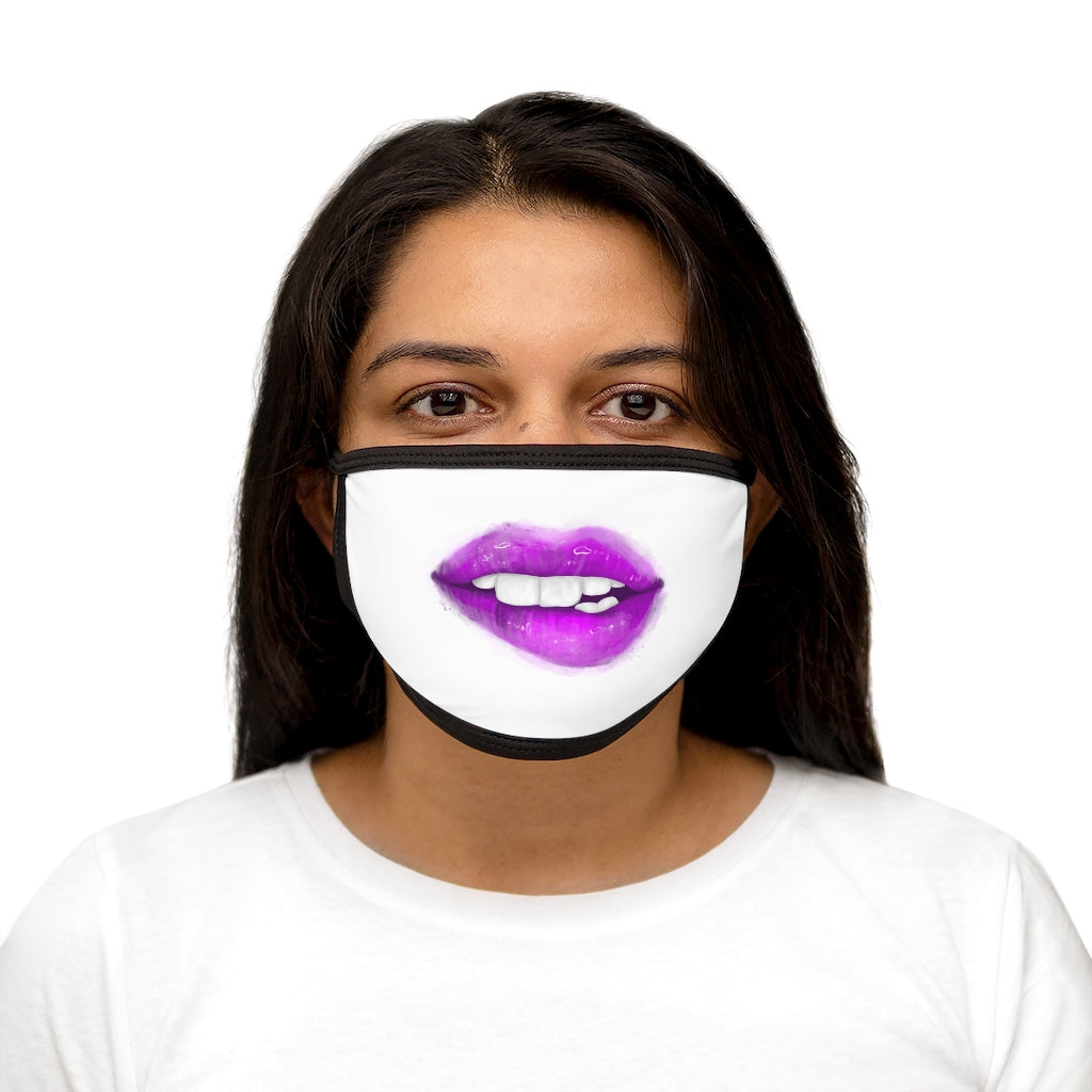 Purple Lip Bite Face Mask
