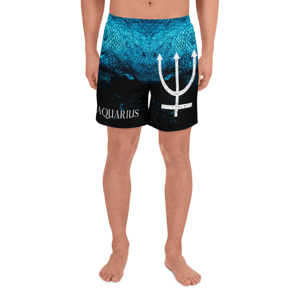 Men's Athletic Long Shorts "Aquarius"