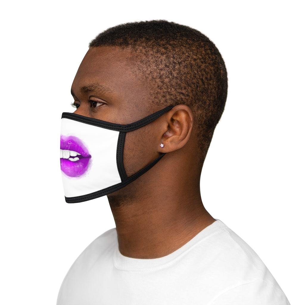 Purple Lip Bite Face Mask