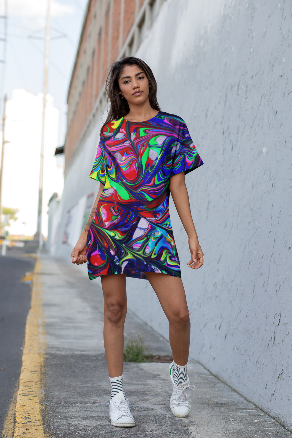 Abstract T-Shirt Dress